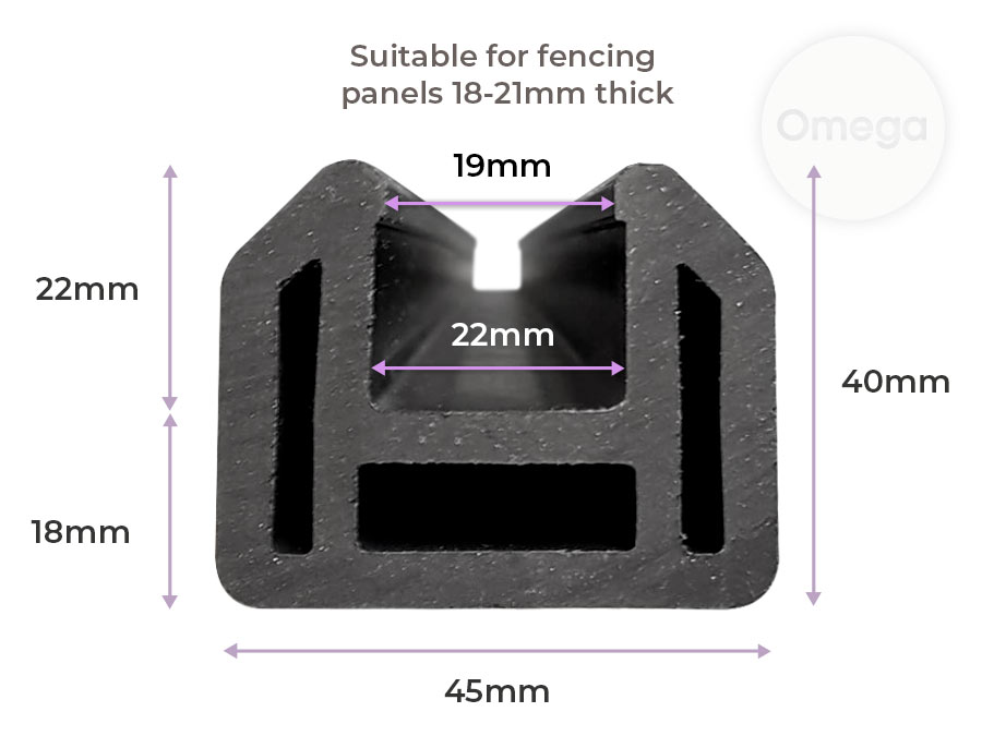 composite fencing concrete post adaptor u channel