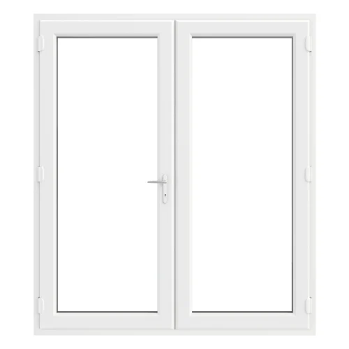 Crystal uPVC White Clear French Door Left hand master 150mm Cill Included 1690mm x 2055mm Clear Glazing