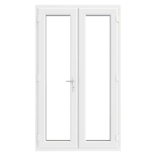 Crystal uPVC White Clear French Door Left hand master 150mm Cill Included 1190mm x 2055mm Clear Glazing