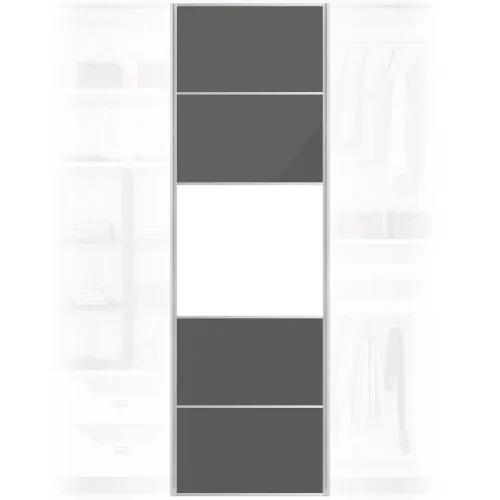 Discounted Flat-Pack Gloss Sliding Wardrobe Door, Classic Design (650x2200mm)