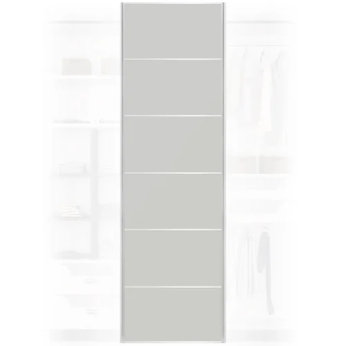 Flat-Pack Light Grey Gloss Sliding Wardrobe Door (650x2400mm)