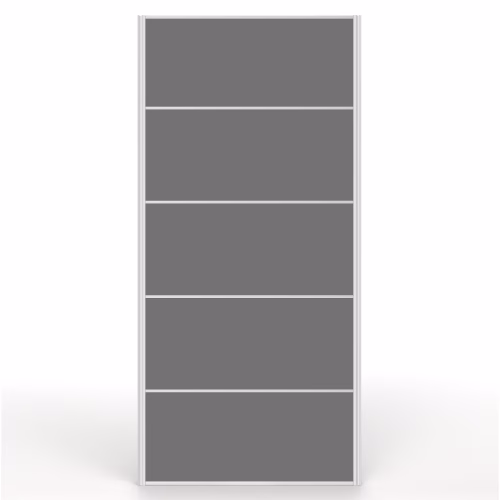 Flat-Pack Grey Satin 2000mm Sliding Wardrobe Door