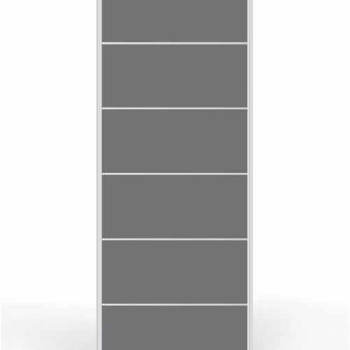 Flat-Pack Grey Satin 2400mm Sliding Wardrobe Door